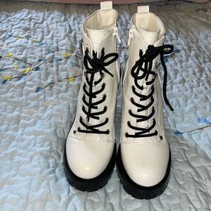 Size 8 1/2 White Boots see photos